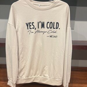 Cream Funny Graphic Sweatshirt